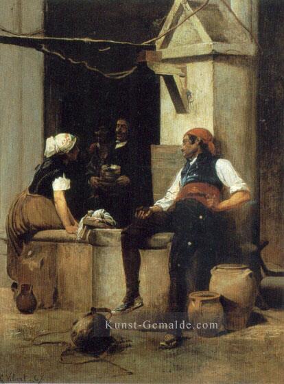 Chatten mit dem Brunnen Akademischer Maler Jehan Georges Vibert Ölgemälde